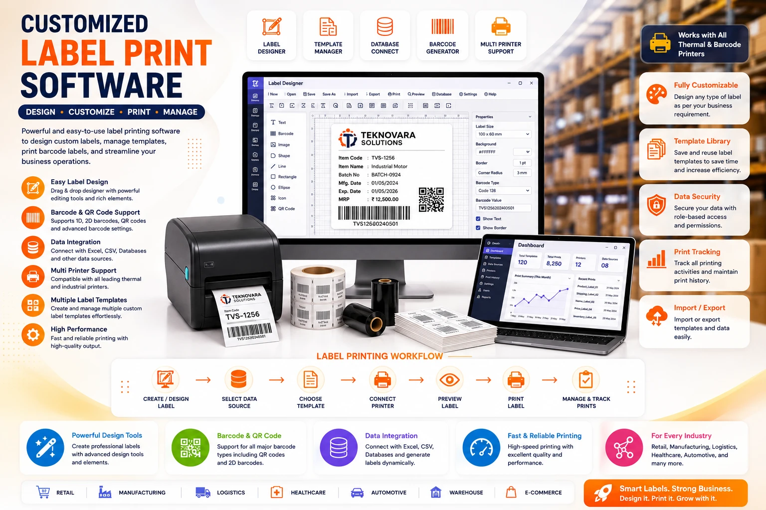 Barcode Label Printing System