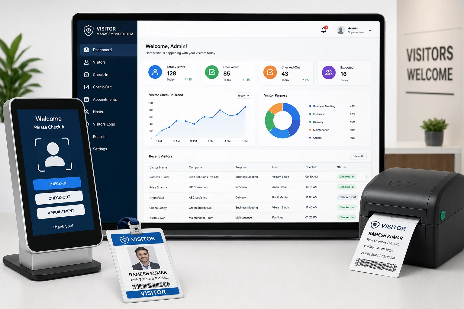 Visitor Tracking & Gate Pass Management Software